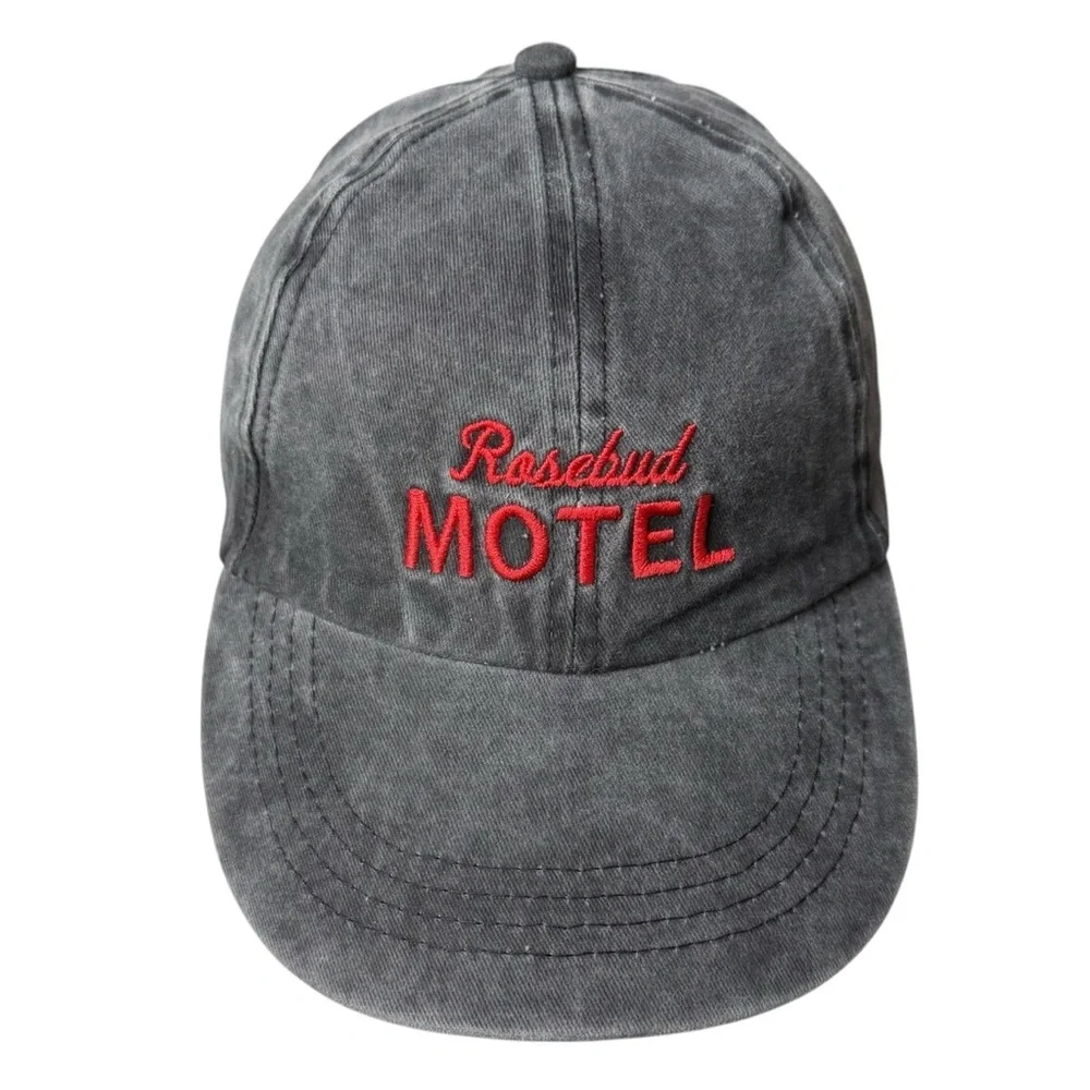 4/$25 Rosebud Motel Schitts Creek Baseball Cap Hat Adjustable Gray Acid Wash - Picture 2 of 9